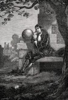 Isaac Newton, English scientist and mathematician, 17th century (c1880)