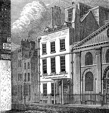 Isaac Newton's house, St Martin's Street, Leicester Square, London, c1850