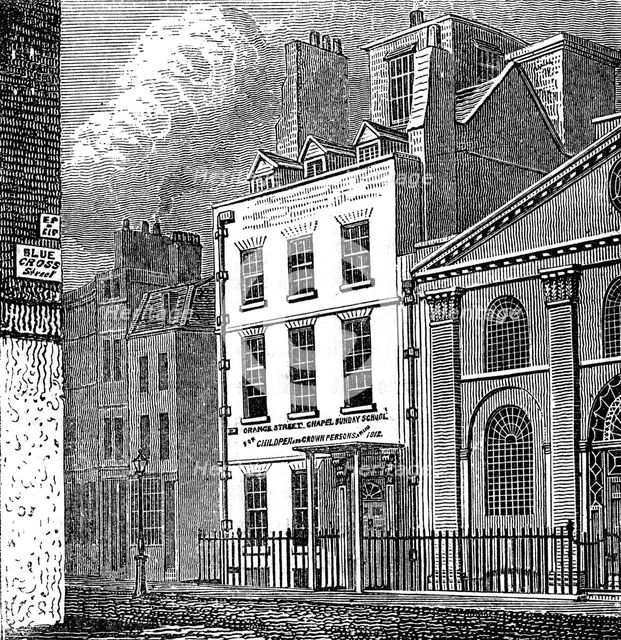 Isaac Newton's house, St Martin's Street, Leicester Square, London, c1850. Artist: Unknown