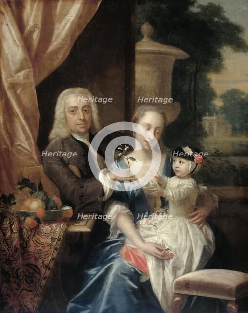 Isaac Parker (1702-1755), his Wife Justina Johanna Ramskrammer (1702-1798) and their Son Willem Alex Creator: Philip Van Dijk.