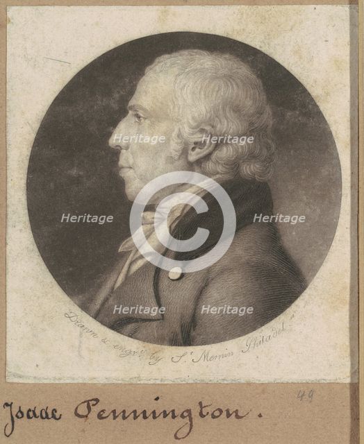 Isaac Penington, 1802. Creator: Charles Balthazar Julien Févret de Saint-Mémin.