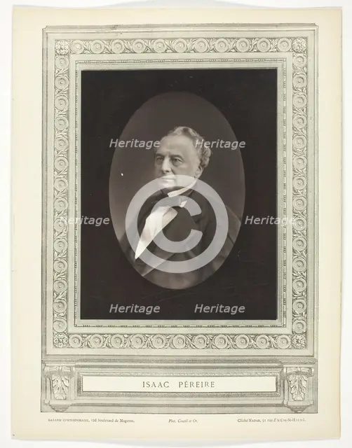 Isaac Péreire, c. 1853/76. Creator: Nadar.