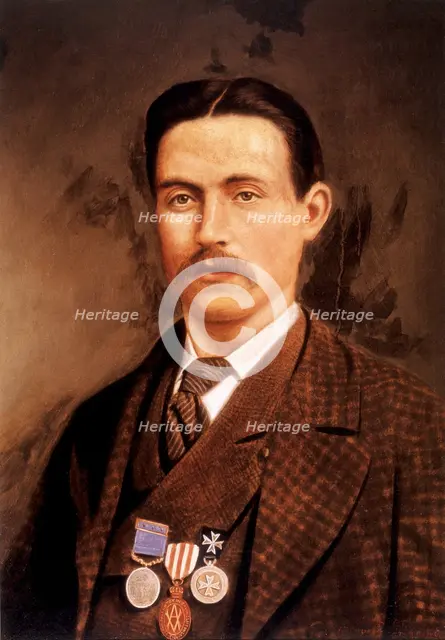 Isaac Pride's portrait, 1870s. Creator: Unknown.