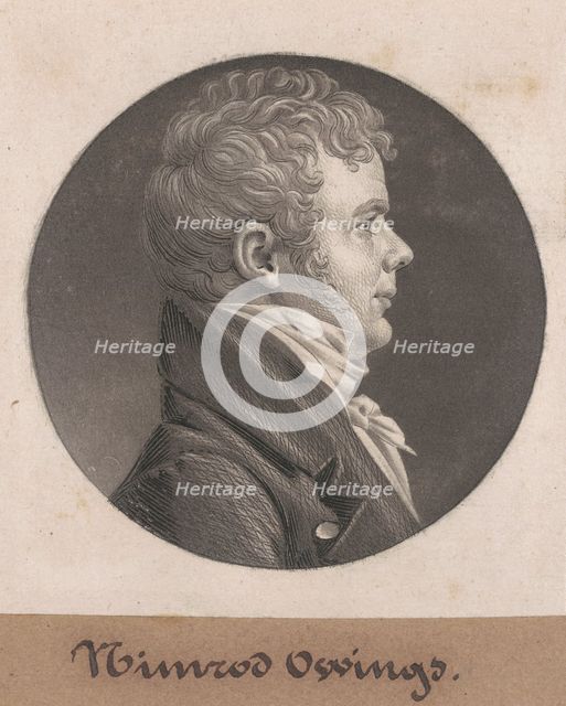 Isaac Van Bibber, c. 1803. Creator: Charles Balthazar Julien Févret de Saint-Mémin.