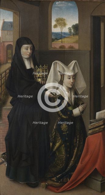 Isabel of Portugal with Saint Elizabeth, 1457-1460. Artist: Christus, Petrus (1410/20-1475/76)