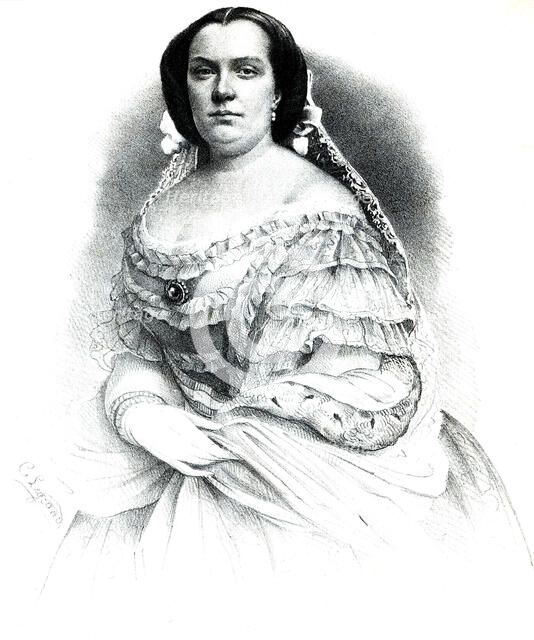 Isabel II of Bourbon (1830-1904), Queen of Spain from 1833 to 1868, daughter of Ferdinand VII and…