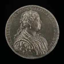 Isabella Capua, Princess of Malfretto, Wife 1529 of Ferrante Gonzaga, died 1559 [obverse]. Creator: Jacopo da Trezzo