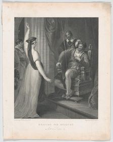 Isabella and Angelo (Shakespeare, Measure for Measure, Act 2, Scene 2), 1794., 1794. Creator: James Fittler