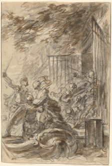 Isabella Abandons Her Home to Follow Odorico and His Men. Creator: Jean-Honore Fragonard