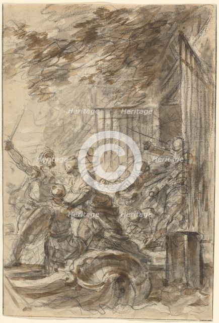 Isabella Abandons Her Home to Follow Odorico and His Men. Creator: Jean-Honore Fragonard.