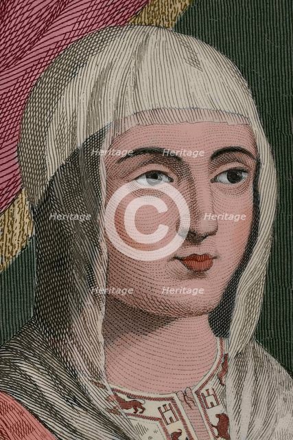 Isabella I, (1451-1504), Queen of Castile (1474-1504), 19th century.  Creator: Antonio Roca Sallent.
