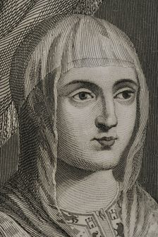 Isabella I, (1451-1504), Queen of Castile, (1474-1504), Queen consort of Aragon..., 1853. Creator: Antonio Roca Sallent