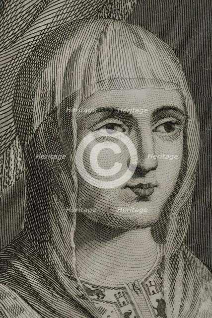 Isabella I, (1451-1504), Queen of Castile, (1474-1504), Queen consort of Aragon..., 1853.  Creator: Antonio Roca Sallent.