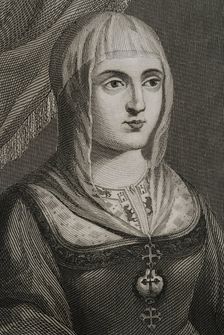 Isabella I, (1451-1504), Queen of Castile, (1474-1504), Queen consort of Aragon..., 1853. Creator: Antonio Roca Sallent
