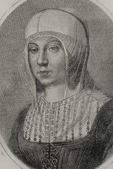 Isabella I, (1451-1504), Queen of Castile, Queen consort of Aragon, c1870s. Creator: Unknown