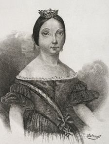Isabella II (1830-1904), Queen of Spain (1833-1868), 1842. Creator: Jose Gomez