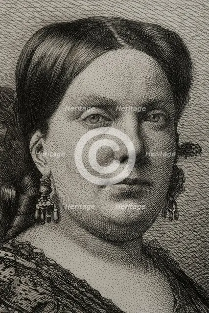 Isabella II (1830-1904), Queen of Spain from 1833 to 1868, (1882). Creator: Unknown.