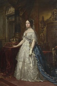 Isabella II of Spain, c1844. Creator: Isidoro Santos Lozano Sirgo