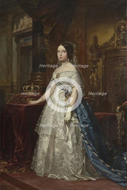 Isabella II of Spain, c1844. Creator: Isidoro Santos Lozano Sirgo.