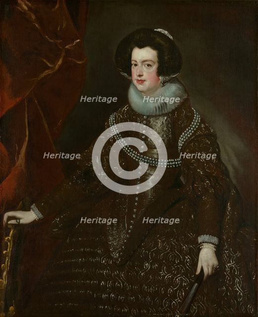 Isabella of Bourbon, Wife of Philip IV of Spain, c. 1632. Creator: Workshop of Diego Velázquez.