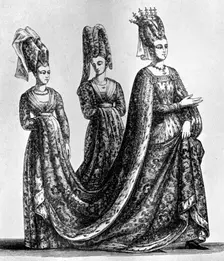 Isabella of Bavaria wearing a forked headdress, 1435, (1910)