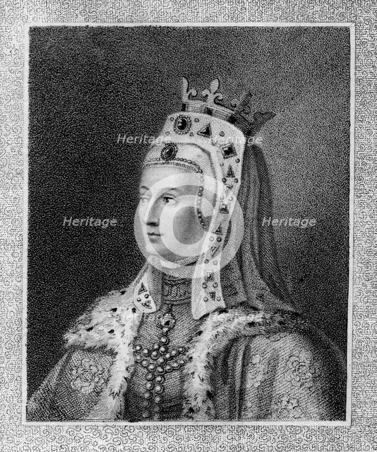Isabella of France (c1295-1358), 18th century.Artist: W N Gardiner