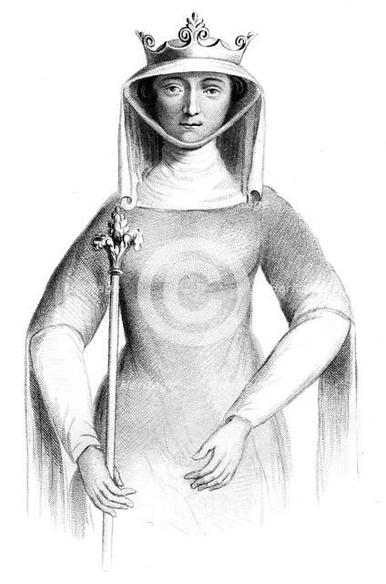 Isabella of France, Queen Consort of Edward II of England.Artist: Henry Colburn