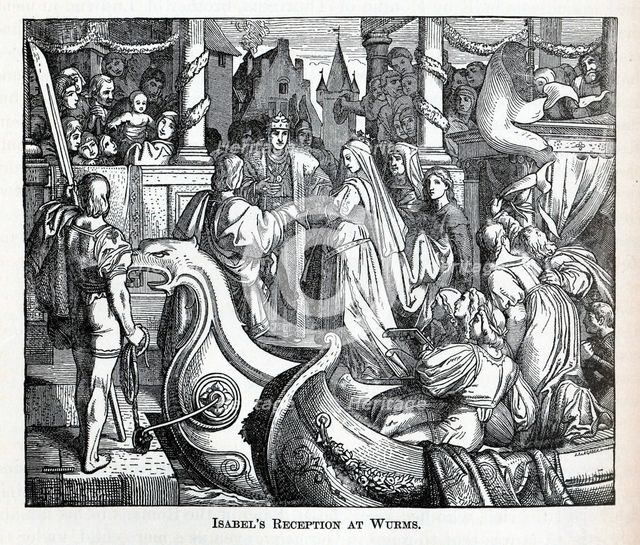 Isabel's Reception at Worms, 1882. Artist: Anonymous  