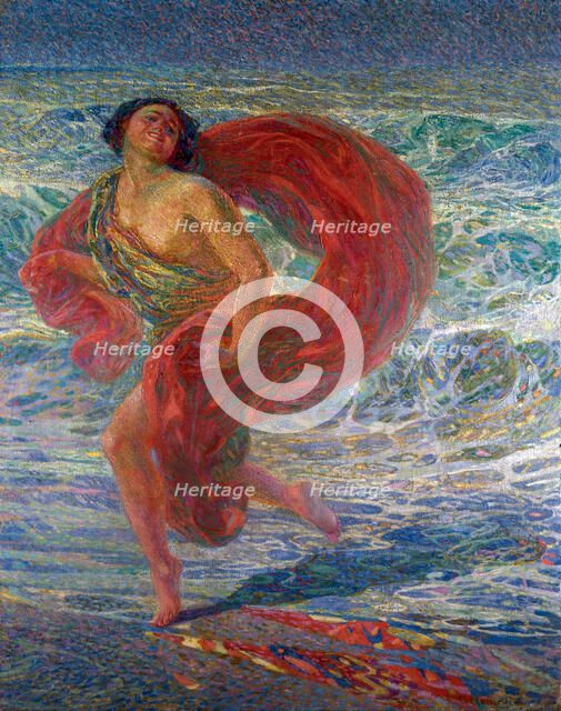 Isadora Duncan. (Gioia tirrena), 1914. Creator: Nomellini, Plinio (1866-1943).