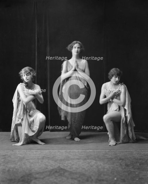 Isadora Duncan dancers, between 1915 and 1923. Creator: Arnold Genthe.