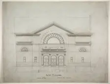 Isaiah Temple, Chicago, Illinois, Alternate West Elevation, 1898/99. Creator: Dankmar Adler