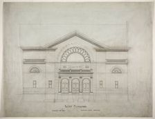 Isaiah Temple, Chicago, Illinois, Alternate West Elevation, 1898/99. Creator: Dankmar Adler