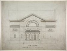 Isaiah Temple, Chicago, Illinois, Alternate West Elevation, 1898/99. Creator: Dankmar Adler