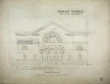 Isaiah Temple, Chicago, Illinois, West Elevation, 1898/99. Creator: Dankmar Adler