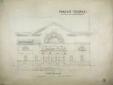 Isaiah Temple, Chicago, Illinois, West Elevation, 1898/99. Creator: Dankmar Adler