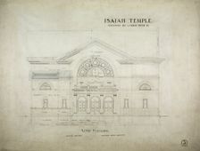 Isaiah Temple, Chicago, Illinois, West Elevation, 1898/99. Creator: Dankmar Adler