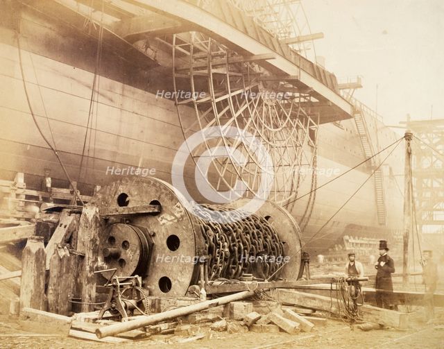 Isambard Kingdom Brunel beside the 'Great Eastern', c1857. Creator: Robert Howlett.