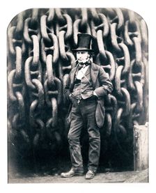 Isambard Kingdom Brunel, British engineer, 1857. Creator: Robert Howlett