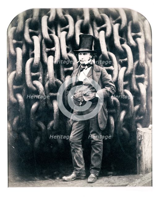 Isambard Kingdom Brunel, British engineer, 1857. Creator: Robert Howlett.