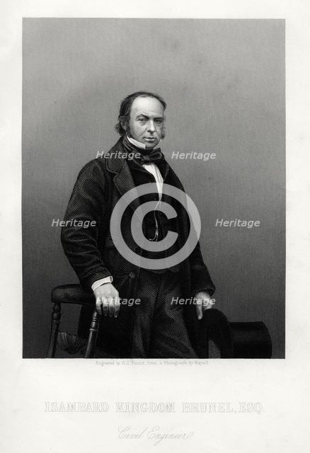 Isambard Kingdom Brunel, British engineer, c1880.Artist: DJ Pound