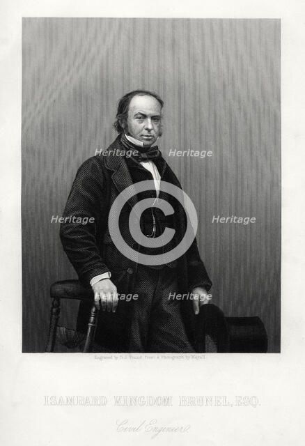 Isambard Kingdom Brunel, British engineer, c1880.Artist: DJ Pound