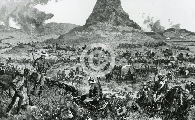 Isandlwana during the Zulu War. Creator: Melton Prior.
