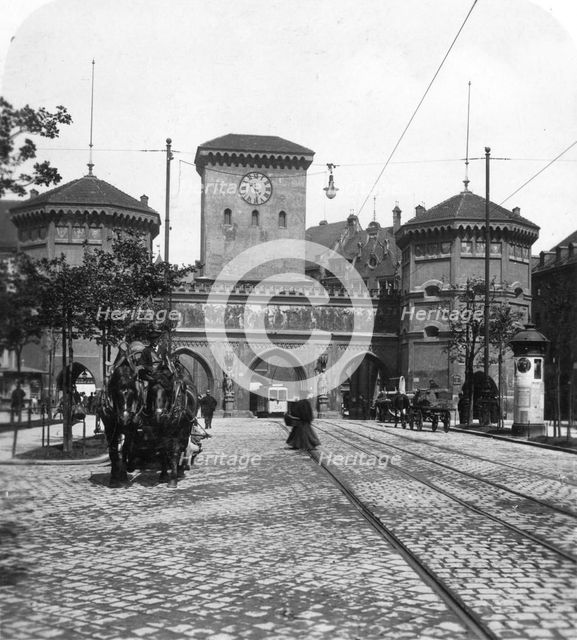 Isartor (Isar Gate), Munich, Germany, c1900s.Artist: Wurthle & Sons
