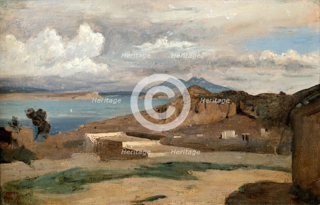 'Ischia, seen from Mount Epomeo', 1828.  Artist: Jean-Baptiste-Camille Corot    