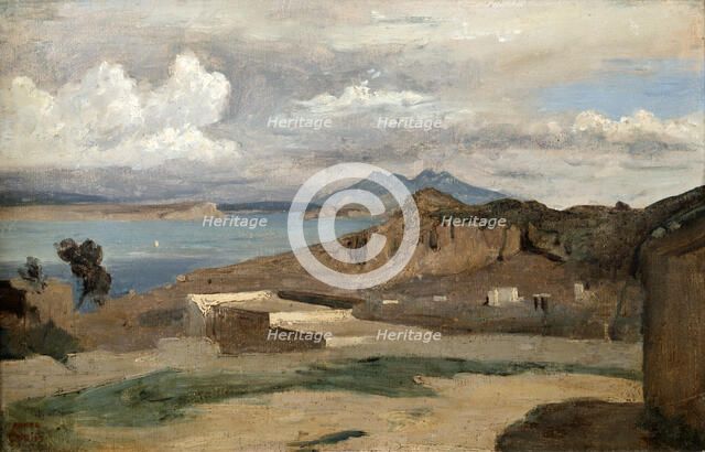 'Ischia, seen from Mount Epomeo', 1828.  Artist: Jean-Baptiste-Camille Corot    