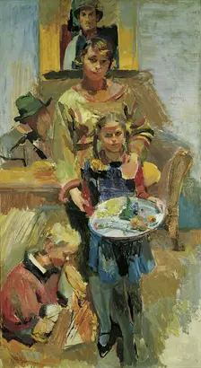 Isepp family portrait, 1927/1928. Creator: Franz Wiegele