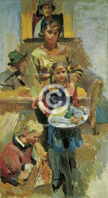 Isepp family portrait, 1927/1928. Creator: Franz Wiegele.
