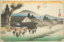 Ishibe: Megawa Village (Ishibe, Megawa no sato), from the series "Fifty-three Stat..., c. 1833/34. Creator: Ando Hiroshige