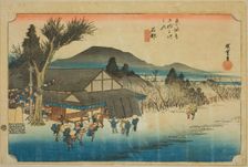 Ishibe: Megawa Village (Ishibe, Megawa no sato), from the series "Fifty-three Statio..., c. 1833/34. Creator: Ando Hiroshige