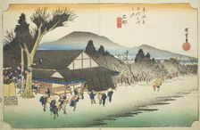 Ishibe: Megawa Village (Ishibe, Megawa no sato), from the series "Fifty-three Stat..., c. 1833/34. Creator: Ando Hiroshige